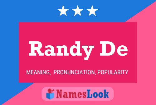 Randy De Name Poster