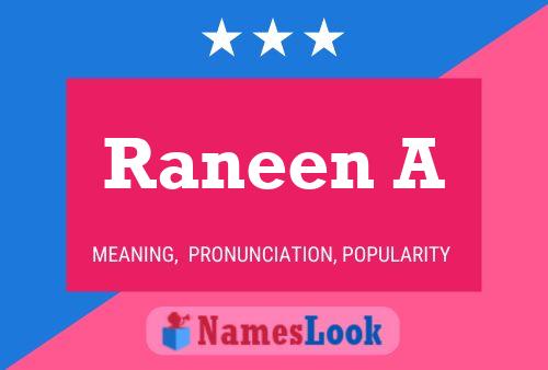 Raneen A Name Poster