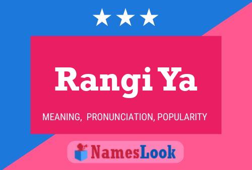 Rangi Ya Name Poster