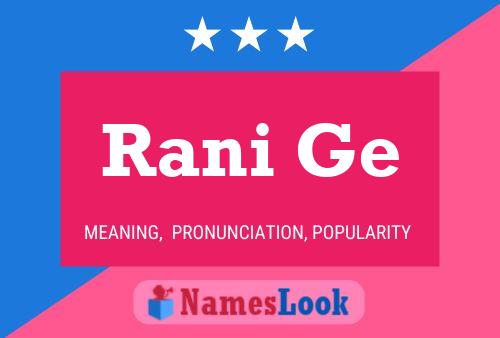 Rani Ge Name Poster