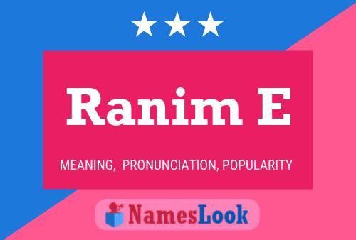 Ranim E Name Poster