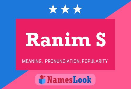 Ranim S Name Poster