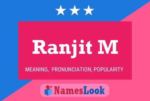 Ranjit M Name Poster