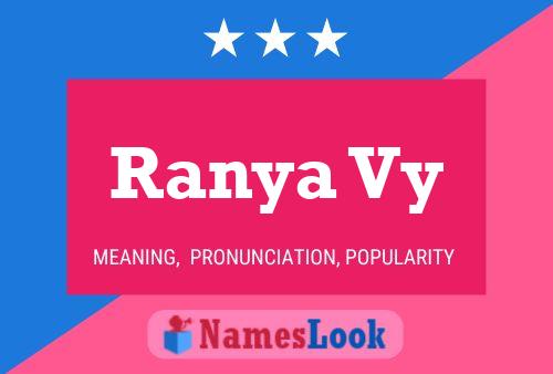 Ranya Vy Name Poster