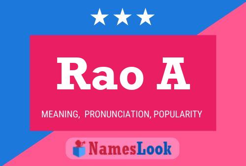 Rao A Name Poster