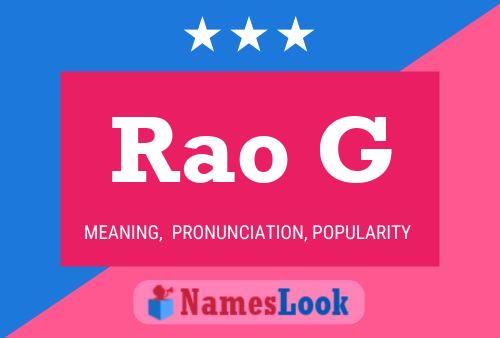 Rao G Name Poster