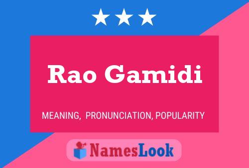 Rao Gamidi Name Poster