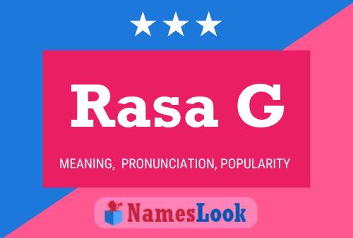 Rasa G Name Poster