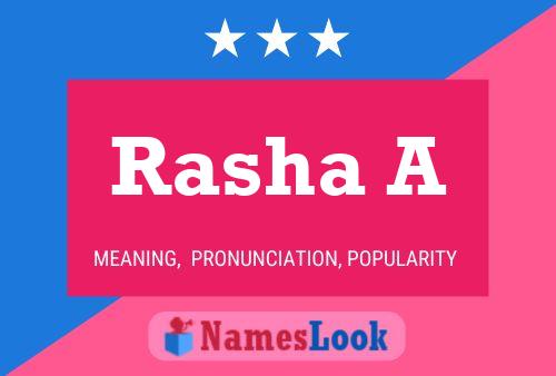 Rasha A Name Poster