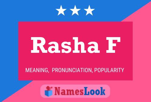 Rasha F Name Poster