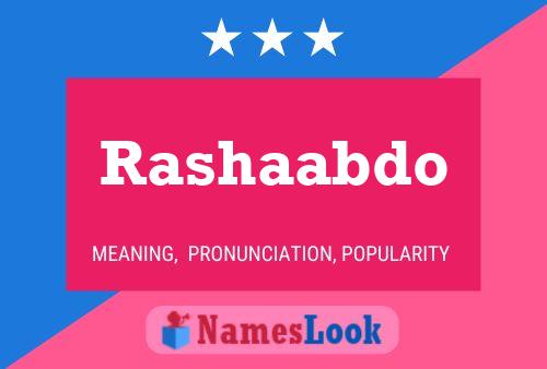 Rashaabdo Name Poster