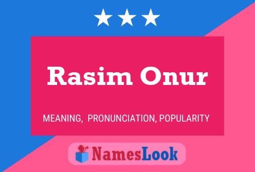 Rasim Onur Name Poster