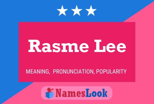 Rasme Lee Name Poster