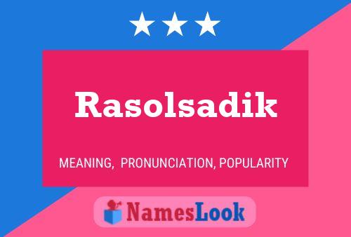 Rasolsadik Name Poster