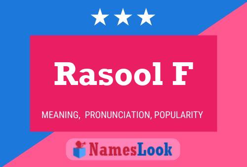 Rasool F Name Poster