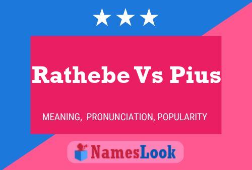 Rathebe Vs Pius Name Poster