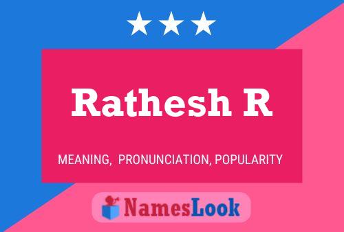 Rathesh R Name Poster