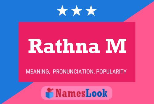 Rathna M Name Poster