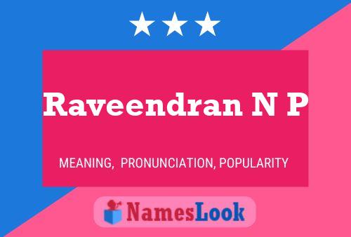 Raveendran N P Name Poster