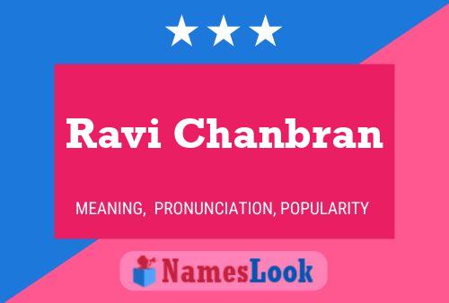 Ravi Chanbran Name Poster