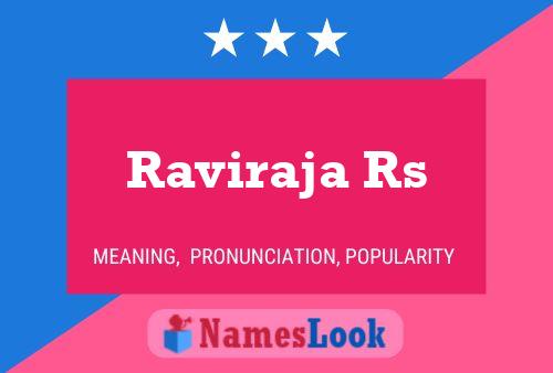 Raviraja Rs Name Poster