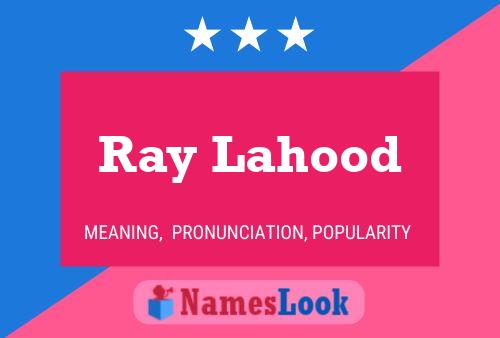 Ray Lahood Name Poster