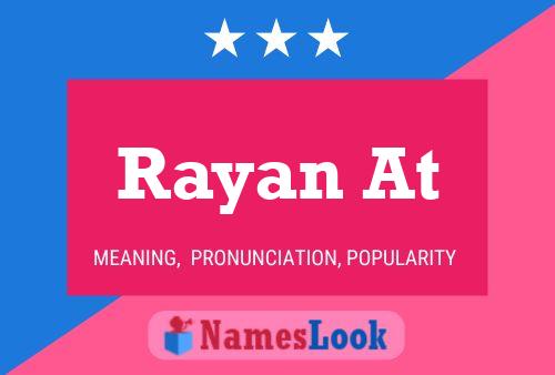 Rayan At Name Poster