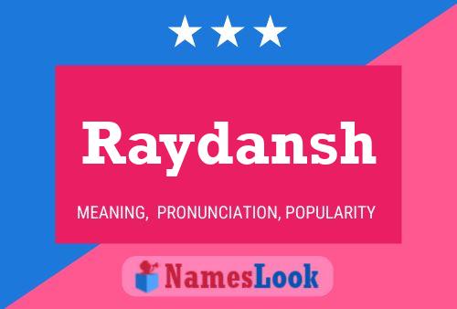 Raydansh Name Poster