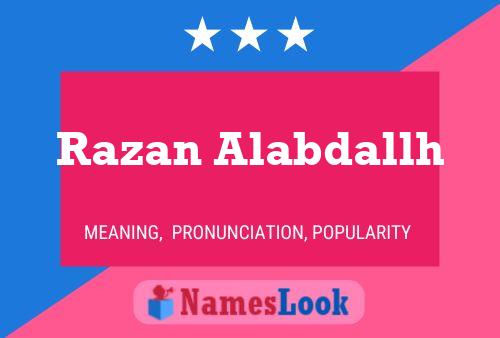 Razan Alabdallh Name Poster