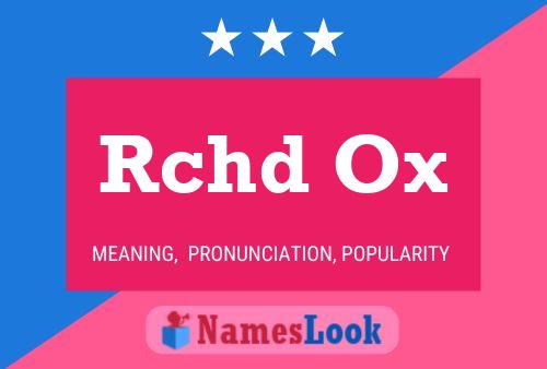 Rchd Ox Name Poster