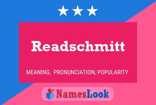 Readschmitt Name Poster