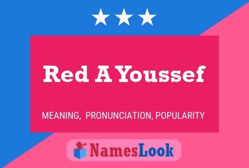 Red A Youssef Name Poster