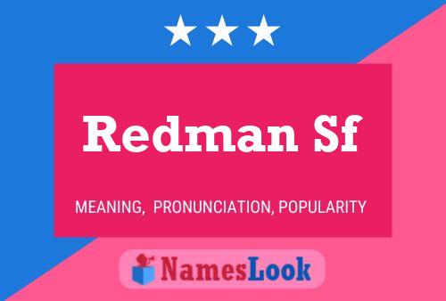 Redman Sf Name Poster