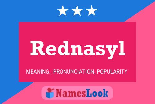 Rednasyl Name Poster