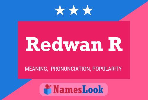 Redwan R Name Poster