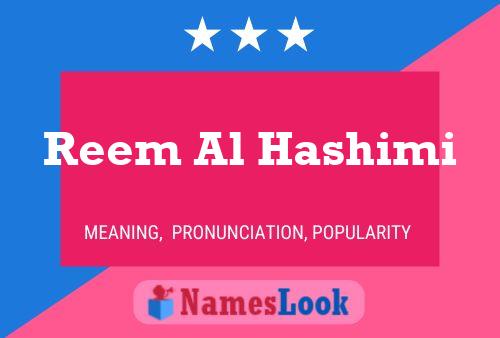 Reem Al Hashimi Name Poster