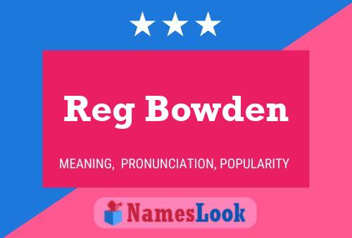 Reg Bowden Name Poster