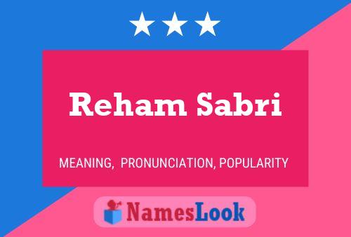 Reham Sabri Name Poster