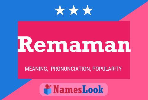 Remaman Name Poster