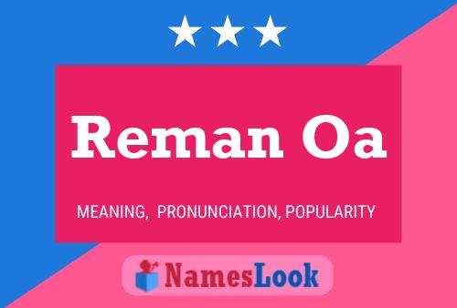 Reman Oa Name Poster