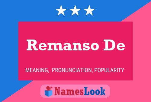 Remanso De Name Poster