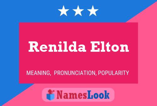 Renilda Elton Name Poster