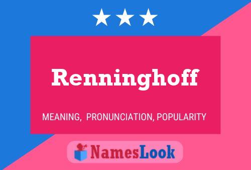 Renninghoff Name Poster