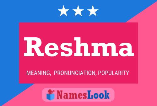 Reshma Name Poster