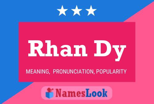 Rhan Dy Name Poster