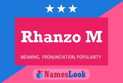 Rhanzo M Name Poster