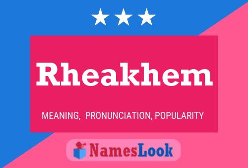 Rheakhem Name Poster