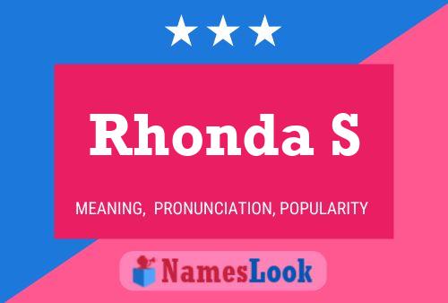 Rhonda S Name Poster