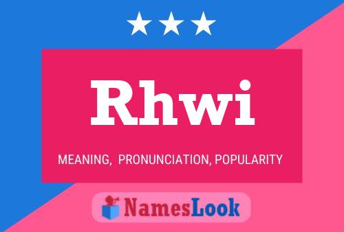 Rhwi Name Poster