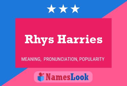 Rhys Harries Name Poster